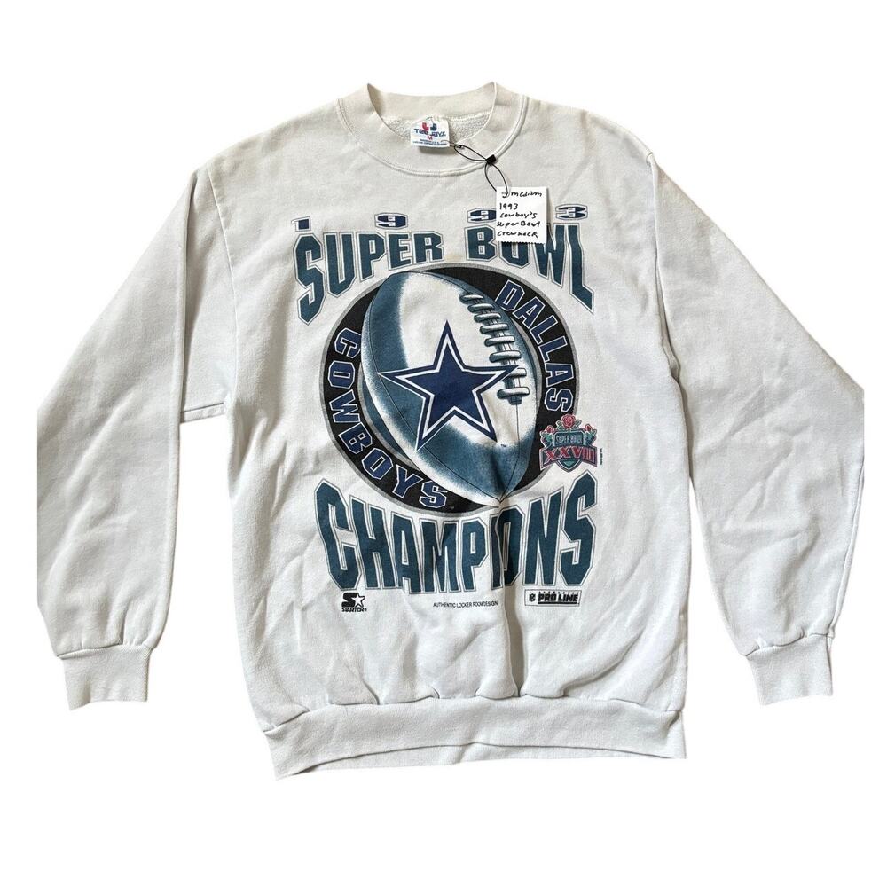 Vintage 1993 Dallas Cowboys Super Bowl XXVII Champion Starter Sweatshirt Women S